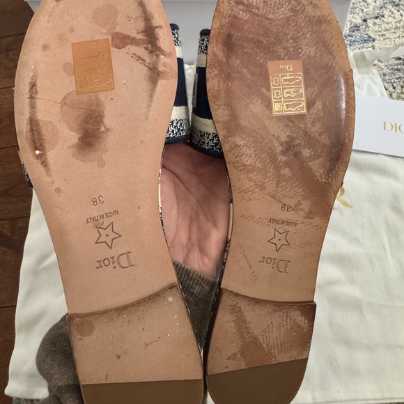 Dior Dway Toile de Jouy Slides Sandals | Size 38 | New With Tags + Box - Picture 4 of 9